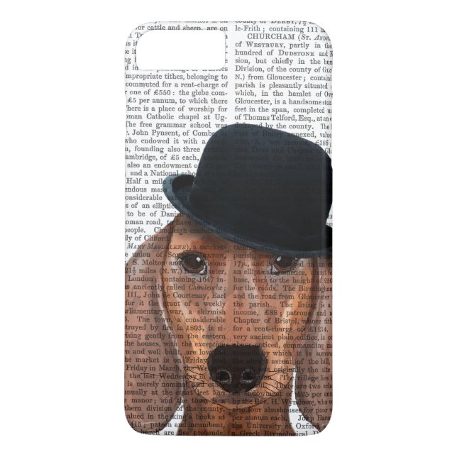Dachshund with Black Bowler Hat Case-Mate iPhone Case (Back)
