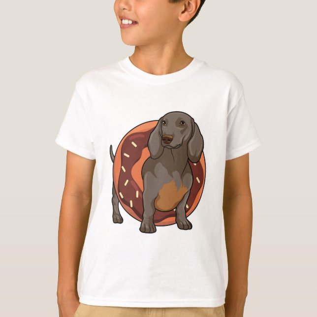 Dachshund with Donut T-Shirt (Front)