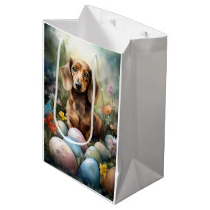 Dachshund with Easter Eggs Medium Gift Bag