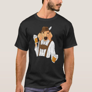 Dachshund With Lederhosen Dog Beer Prost Oktoberfe T-Shirt