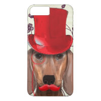 Dachshund With Red Top Hat