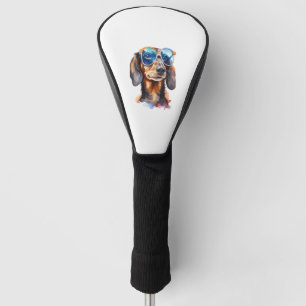 Dachshund with Sunglasses 4 Golf Head Cover