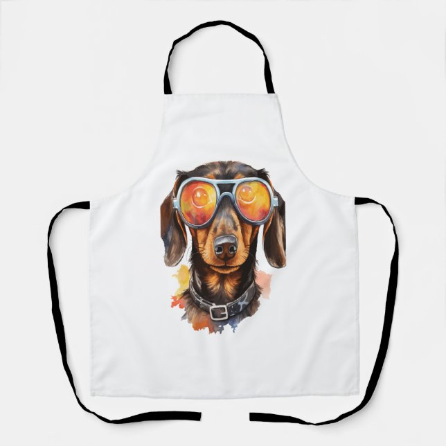 Dachshund with Sunglasses  Apron (Front)