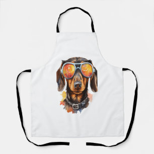 Dachshund with Sunglasses  Apron