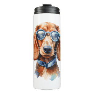 Dachshund with Sunglasses  Thermal Tumbler