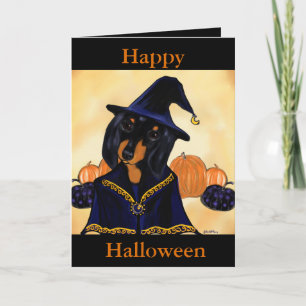 Dachshund Wizard Card