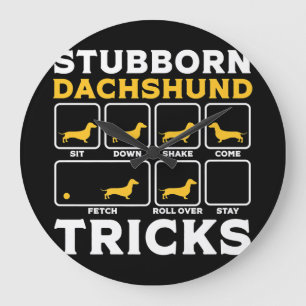 Dachshund Women Men Funny Mom Dad Gift Dog Lover Large Clock
