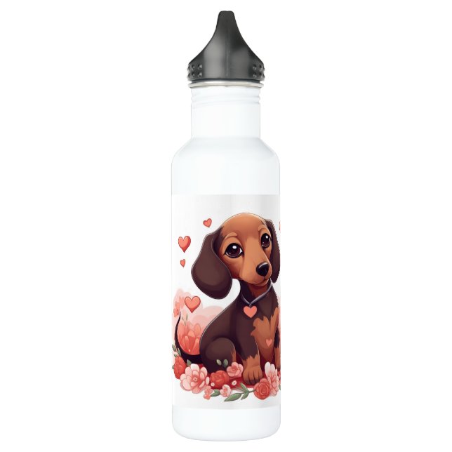 Dachshund World's Best Dog Mom 710 Ml Water Bottle (Left)