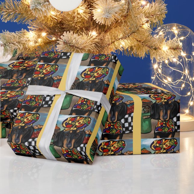 Dachshund     wrapping paper (Holidays)