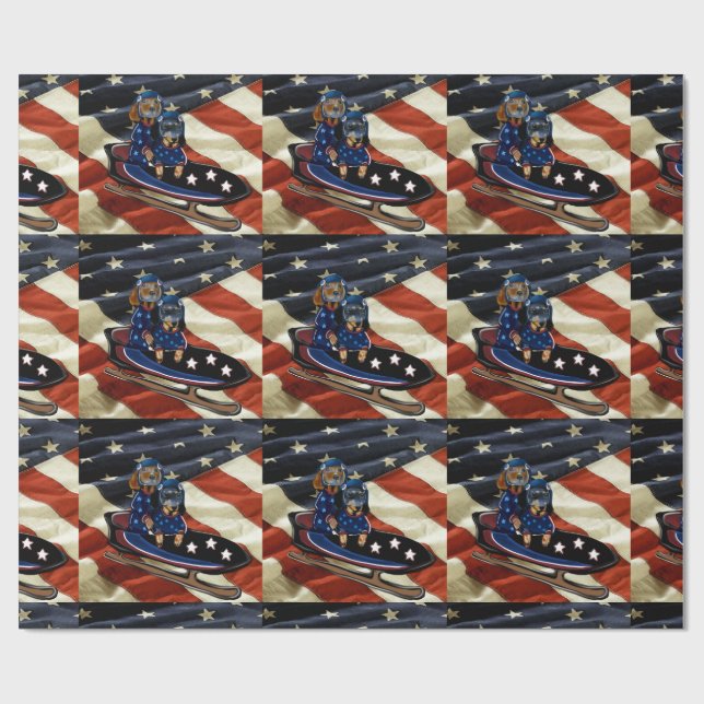 DACHSHUND  WRAPPING PAPER (Flat)