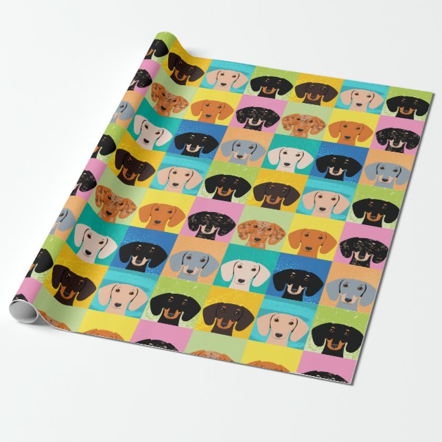 Dachshund Wrapping Paper (Unrolled)