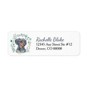 Dachshund Wreath Adresse de retour