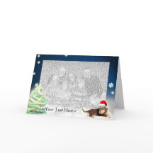 Dachshund Xmas Photo Card (Customizable)