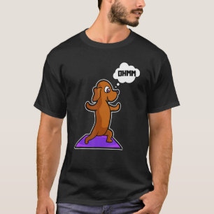 Dachshund Yoga Poses Sport Gymnastics Ohmmm Heartb T-Shirt