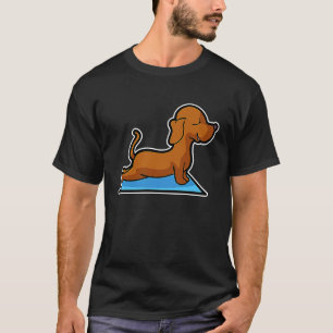 Dachshund Yoga Poses Sport Gymnastics Ohmmm Heartb T-Shirt