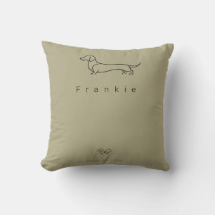 Dachshund Zen Series Throw Pillow