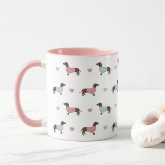 Dachshunds and Hearts Mug