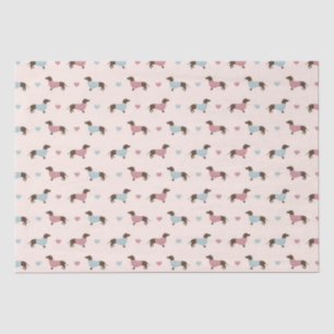 Dachshunds and Hearts Tissue Paper