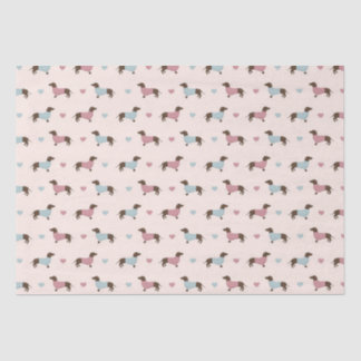 Dachshunds and Hearts Tissue Paper