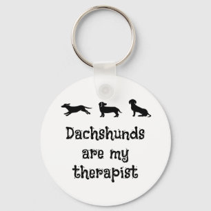 Dachshunds are my Therapist Cute Dachshund Keychain