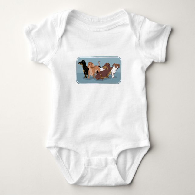Dachshunds Baby Bodysuit (Front)