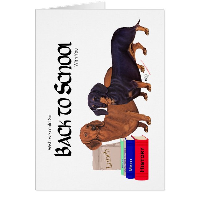 Dachshunds Back to School (Front)