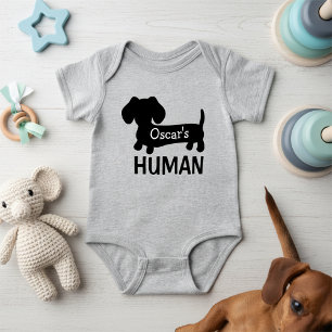 Dachshund's Best Human Personalized  Baby Bodysuit