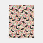 Dachshunds blanket - cute floral doxie dog