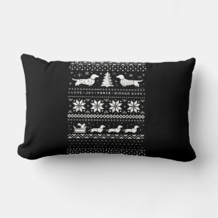 Dachshunds Christmas Lumbar Pillow