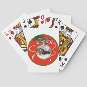 Dachshunds Christmas Ornament Playing Cards