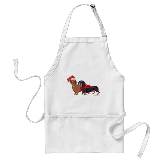 Dachshunds Christmas Standard Apron (Front)