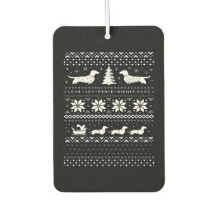 Dachshunds Christmas Sweater Pattern Classic T-Shi Air Freshener