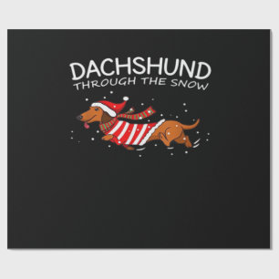 Dachshunds Christmas Sweater Pattern Classic T-Shi Wrapping Paper