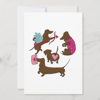 DACHSHUNDS CUPID ADVICE CARD