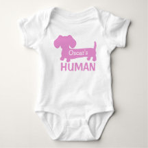 Dachshund's Girl Human Personalized in Pink