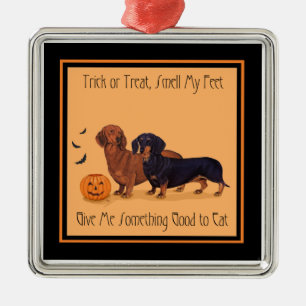 Dachshunds Halloween Metal Ornament