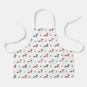 Dachshunds in Christmas Sweaters Pattern Apron