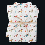 Dachshunds in Christmas Sweaters Pattern Wrapping Paper Sheet<br><div class="desc">Add some holiday cheer with this adorable "Dachshunds in Christmas Sweaters" pattern. Featuring dachshunds wearing festive sweaters and Santa hats,  this charming design is perfect for wrapping paper,  T-shirts,  and more. Ideal for dog lovers and anyone who loves a cozy and playful holiday theme.</div>