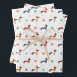 Dachshunds in Christmas Sweaters Pattern Wrapping Paper Sheet<br><div class="desc">Add some holiday cheer with this adorable "Dachshunds in Christmas Sweaters" pattern. Featuring dachshunds wearing festive sweaters and Santa hats,  this charming design is perfect for wrapping paper,  T-shirts,  and more. Ideal for dog lovers and anyone who loves a cozy and playful holiday theme.</div>