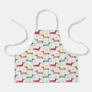 Dachshunds in Sweaters Holiday Pattern Apron
