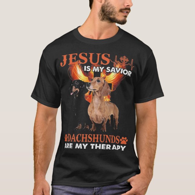 Dachshunds Jesus T-Shirt (Front)