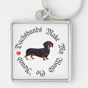 Dachshunds Make My World Keychain