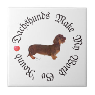 Dachshunds Make My World Tile
