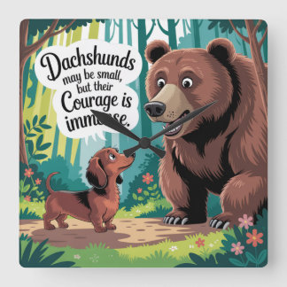 Dachshunds May Be Small Square Wall Clock