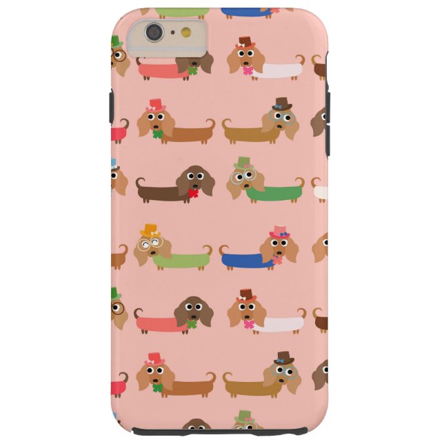 Dachshunds on Pink Case-Mate iPhone Case (Back)