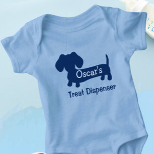 Dachshund's Personalized Treat Dispenser Baby Bodysuit