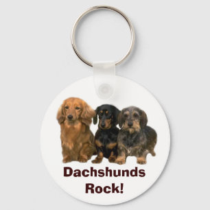 Dachshunds Rock Keychain