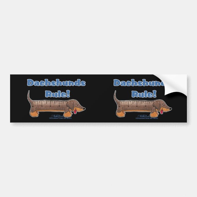 Dachshunds Rule Bumper Sticker (Front)