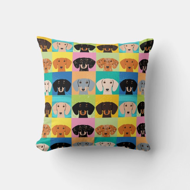 Dachshunds  throw pillow (Front)