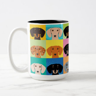 Dachshunds Two-Tone coffee mug